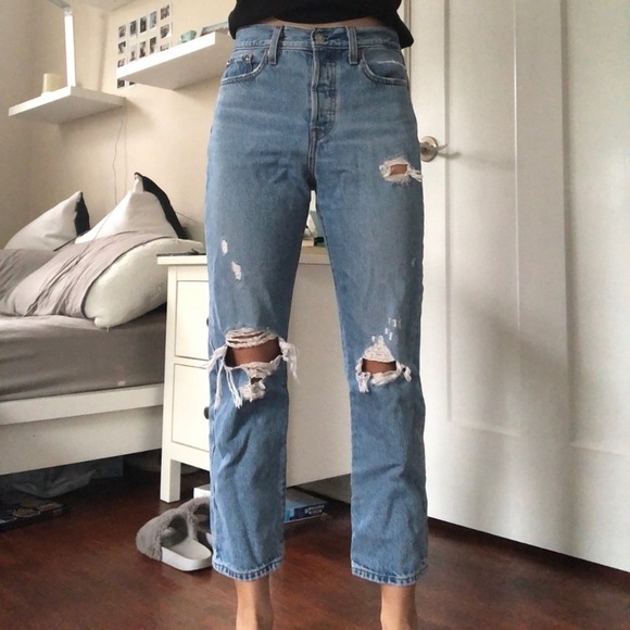 Levi’s 90’s wedgie straight leg ripped jeans NWT - Picture 7 of 15